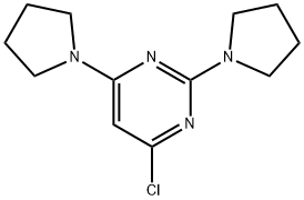 4-氯-2,6-二(吡咯烷-1-基)嘧啶 结构式