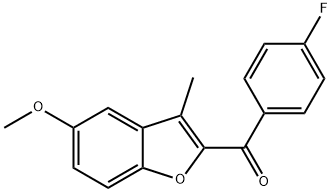 (4-FLUOROPHENYL)(5-METHOXY-3-METHYL-1-BENZOFURAN-2-YL)METHANONE 结构式