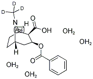 3-BENZOYLOXY-8-[METHYL-D3]-8-AZABICYCLO[3.2.1]OCTANE-2-CARBOXYLIC ACID TETRAHYDRATE 结构式