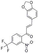 3-(1,3-BENZODIOXOL-5-YL)-1-[2-NITRO-4-(TRIFLUOROMETHYL)PHENYL]PROP-2-EN-1-ONE 结构式