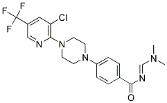 4-(4-[3-CHLORO-5-(TRIFLUOROMETHYL)-2-PYRIDINYL]PIPERAZINO)-N-[(DIMETHYLAMINO)METHYLENE]BENZENECARBOXAMIDE 结构式