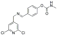 4-(([(2,6-DICHLORO-4-PYRIDYL)METHYL]IMINO)METHYL)PHENYL N-METHYLCARBAMATE 结构式