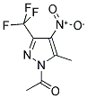 1-ACETYL-3(5)-TRIFLUOROMETHYL-5(3)-METHYL-4-(NITRO)PYRAZOLE 结构式