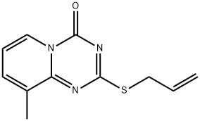 2-(ALLYLSULFANYL)-9-METHYL-4H-PYRIDO[1,2-A][1,3,5]TRIAZIN-4-ONE 结构式