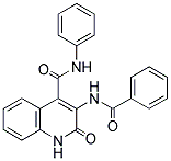 (2-OXO-3-(PHENYLCARBONYLAMINO)(4-HYDROQUINOLYL))-N-BENZAMIDE 结构式
