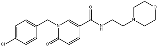 1-(4-CHLOROBENZYL)-N-(2-MORPHOLINOETHYL)-6-OXO-1,6-DIHYDRO-3-PYRIDINECARBOXAMIDE 结构式