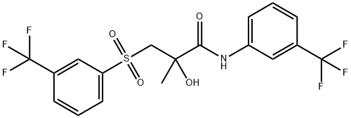 2-HYDROXY-2-METHYL-N-[3-(TRIFLUOROMETHYL)PHENYL]-3-([3-(TRIFLUOROMETHYL)PHENYL]SULFONYL)PROPANAMIDE 结构式