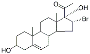 1-(16-BROMO-3,17-DIHYDROXY-10,13-DIMETHYL-2,3,4,7,8,9,10,11,12,13,14,15,16,17-TETRADECAHYDRO-1H-CYCLOPENTA[A]PHENANTHREN-17-YL)ETHAN-1-ONE 结构式