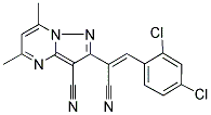 2-[1-CYANO-2-(2,4-DICHLOROPHENYL)VINYL]-5,7-DIMETHYLPYRAZOLO[1,5-A]PYRIMIDINE-3-CARBONITRILE 结构式