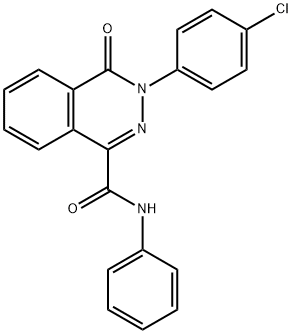 3-(4-CHLOROPHENYL)-4-OXO-N-PHENYL-3,4-DIHYDRO-1-PHTHALAZINECARBOXAMIDE 结构式