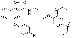 1-Hydroxy-4-(4-amino-phenoxy)-N-[4-(2,4-di-tert-pentylphenoxy)-butyl]-2-naphthamide 结构式