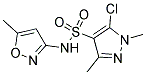 N4-(5-METHYLISOXAZOL-3-YL)-5-CHLORO-1,3-DIMETHYL-1H-PYRAZOLE-4-SULFONAMIDE 结构式