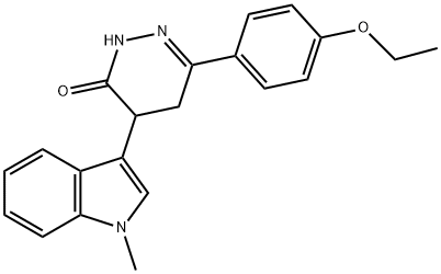 3-(4-ETHOXYPHENYL)-5-(1-METHYLINDOL-3-YL)-1H,4H,5H-1,2-DIAZIN-6-ONE 结构式