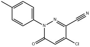 4-CHLORO-1-(4-METHYLPHENYL)-6-OXO-1,6-DIHYDRO-3-PYRIDAZINECARBONITRILE 结构式