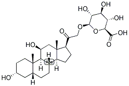 5-BETA-PREGNAN-3-ALPHA, 11-BETA, 21-TRIOL-20-ONE 21-GLUCOSIDURONATE 结构式