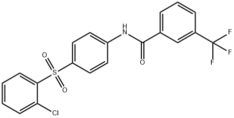 N-(4-[(2-Chlorophenyl)sulfonyl]phenyl)-3-(trifluoromethyl)benzenecarboxamide 结构式