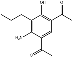 1,1'-(4-氨基-6-羟基-5-丙基-1,3-亚苯基)双(乙-1-酮) 结构式