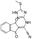 2-(1,3-DIOXOINDAN-2-YLIDENE)-2-((4-METHYLTHIO(3H-2,3,5-TRIAZOLYL))AMINO)ETHANENITRILE 结构式