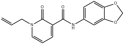 1-ALLYL-N-(1,3-BENZODIOXOL-5-YL)-2-OXO-1,2-DIHYDRO-3-PYRIDINECARBOXAMIDE 结构式