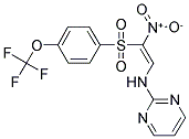 1-NITRO-2-(PYRIMIDIN-2-YLAMINO)-1-((4-(TRIFLUOROMETHOXY)PHENYL)SULFONYL)ETHENE 结构式
