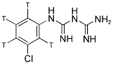 M-CHLOROPHENYLBIGUANIDE [PHENYL-3H]- 结构式