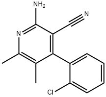 2-氨基-4-(2-氯苯基)-5,6-二甲基烟腈 结构式