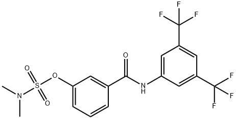 3-([3,5-Bis(trifluoromethyl)anilino]carbonyl)phenyl-N,N-dimethylsulfamate 结构式
