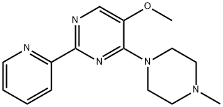 5-METHOXY-4-(4-METHYLPIPERAZINO)-2-(2-PYRIDINYL)PYRIMIDINE 结构式