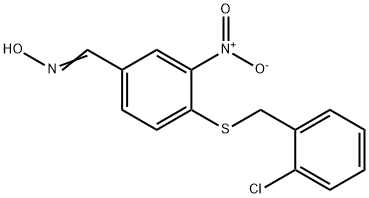 4-[(2-Chlorobenzyl)sulfanyl]-3-nitrobenzenecarbaldehyde oxime 结构式