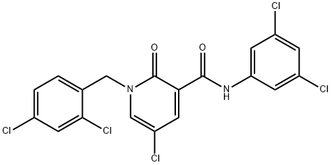 5-CHLORO-1-(2,4-DICHLOROBENZYL)-N-(3,5-DICHLOROPHENYL)-2-OXO-1,2-DIHYDRO-3-PYRIDINECARBOXAMIDE 结构式