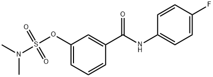 3-[(4-FLUOROANILINO)CARBONYL]PHENYL-N,N-DIMETHYLSULFAMATE 结构式