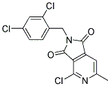 4-CHLORO-2-(2,4-DICHLOROBENZYL)-6-METHYL-2,3-DIHYDRO-1H-PYRROLO[3,4-C]PYRIDINE-1,3-DIONE 结构式