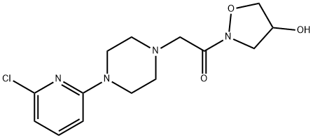 2-[4-(6-CHLORO-2-PYRIDINYL)PIPERAZINO]-1-[4-HYDROXYDIHYDRO-2(3H)-ISOXAZOLYL]-1-ETHANONE 结构式