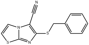 6-(苄硫基)咪唑并[2,1-B]噻唑-5-甲腈 结构式