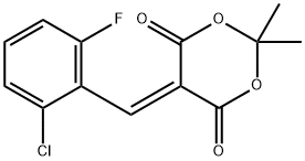 5-((2-CHLORO-6-FLUOROPHENYL)METHYLENE)-2,2-DIMETHYL-1,3-DIOXANE-4,6-DIONE 结构式