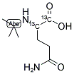L-GLUTAMINE-N-T-BOC (1,2-13C2) 结构式