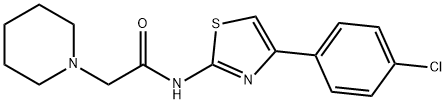 N-[4-(4-CHLOROPHENYL)-1,3-THIAZOL-2-YL]-2-PIPERIDINOACETAMIDE