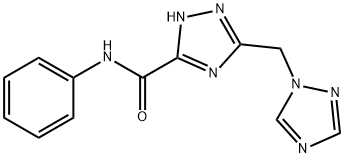 N-PHENYL-3-(1H-1,2,4-TRIAZOL-1-YLMETHYL)-1H-1,2,4-TRIAZOLE-5-CARBOXAMIDE 结构式