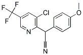 2-(3-氯-5-(三氟甲基)吡啶-2-基)-2-(4-甲氧基苯基)乙腈 结构式