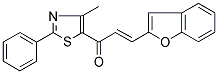 3-Benzo[b]furan-2-yl-1-(4-methyl-2-phenyl-1,3-thiazol-5-yl)prop-2-en-1-one 结构式