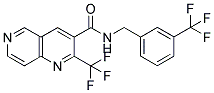 N-[2-(TRIFLUOROMETHYL)-3-(TRIFLUOROMETHYL)BENZYL]-1,6-NAPHTHYRIDINE-3-CARBOXAMIDE 结构式