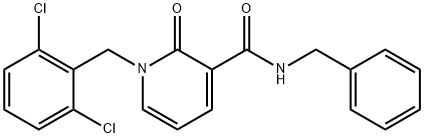 N-BENZYL-1-(2,6-DICHLOROBENZYL)-2-OXO-1,2-DIHYDRO-3-PYRIDINECARBOXAMIDE 结构式