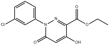 ETHYL 1-(3-CHLOROPHENYL)-4-HYDROXY-6-OXO-1,6-DIHYDRO-3-PYRIDAZINECARBOXYLATE 结构式