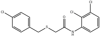 2-[(4-CHLOROBENZYL)SULFANYL]-N-(2,3-DICHLOROPHENYL)ACETAMIDE 结构式