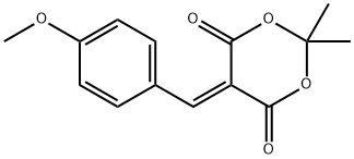 5-[(4-METHOXYPHENYL)METHYLENE]-2,2-DIMETHYL-1,3-DIOXANE-4,6-DIONE 结构式