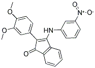 2-(3,4-DIMETHOXYPHENYL)-3-((3-NITROPHENYL)AMINO)INDEN-1-ONE 结构式