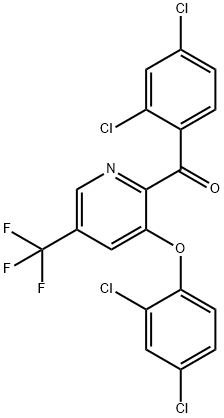 [3-(2,4-DICHLOROPHENOXY)-5-(TRIFLUOROMETHYL)-2-PYRIDINYL](2,4-DICHLOROPHENYL)METHANONE 结构式