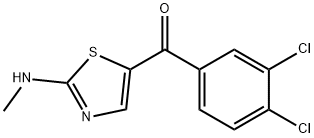 (3,4-DICHLOROPHENYL)[2-(METHYLAMINO)-1,3-THIAZOL-5-YL]METHANONE 结构式