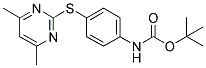 4-[(4,6-DIMETHYLPYRIMIDIN-2-YL)THIO]PHENYLCARBAMIC ACID, TERT-BUTYL ESTER 结构式