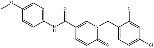 1-(2,4-DICHLOROBENZYL)-N-(4-METHOXYPHENYL)-6-OXO-1,6-DIHYDRO-3-PYRIDINECARBOXAMIDE 结构式